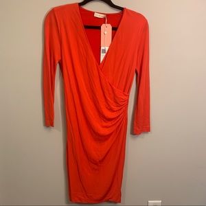 Tory Burch Michele Faux Wrap Midi Dress NEW